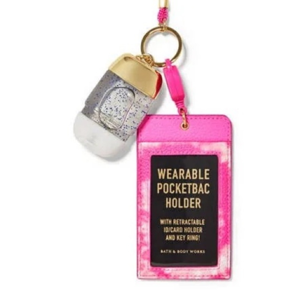 Bath and Body Works Pink Tie Dye Hand Sanitizer Holder Lanyard
